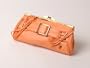 Sensational Vegan Clutch "The Sonia" - Sexy and Functional. Available in Red, Orange, Metallic Green and Metallic Pink (Orange)