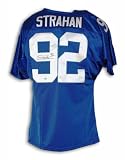 Autographed Michael Strahan New York Giants Blue Jersey