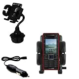 Sony Ericsson C902 Auto Cup Holder with Car Charger - Uses Gomadic TipExchange