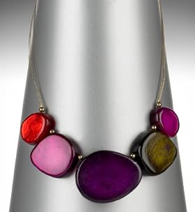 Assorted Jelly Pebble Bead Collar Necklace