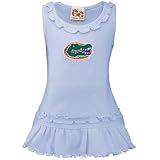 NCAA Florida Gators Infant Girls Light Blue Swarovski Crystal Ruffle Tank Dress (12 Months)