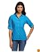 Exofficio Women's Dryflylite Long Sleeve Shirt, Mediterranean, Large