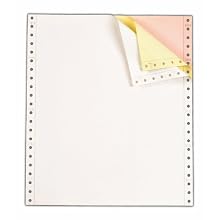 TOPS Carbonless Computer Paper Ream with 1/2 Inch Removable Margins, 9.5 x 11 Inches, 3-Part, 15 Pound, 1100 Sheets, White and Canary and Pink, (55179)