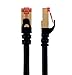 IBRA® 6 Feet CAT 7 RJ45 Ethernet LAN Network Cable CAT7 (Advanced) / 10Gbps 600MHz / S/STP Molded Network/Gold Plated Plug STP Wires/Ethernet Patch LAN Router Modem/Black Round
