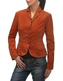 Julia Cocco' Women's Orange Embroidered Pocket Lightweight Blazer