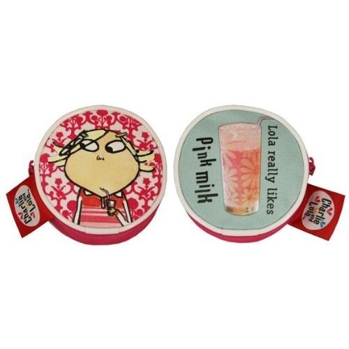 Charlie and Lola Zip Coin Purse - Lola Really Likes Pink Milk