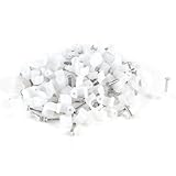 uxcell ケーブルステップル　絶縁ステップル　汎用絶縁ケーブルステップル　ホワイト　4mm　200