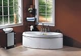 LineaAqua Serena 67 x 34 Champagne Bubble Bath Tub with Bath Tub Filler, Towel Rack, Hand Shower