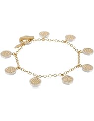 Anna Beck Designs "Gili" 18k Gold-Plated or Sterling Silver Wire Rimmed Charm Bracelet, 7.5"
