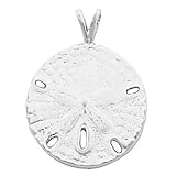 14K White Gold Sand Dollar Pendant