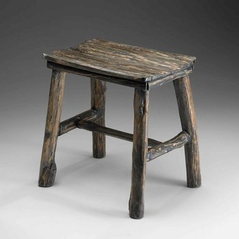 Cyan Lighting 04064 Vintage Wooden Stool, Peace