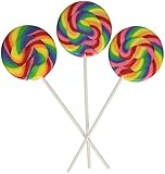 Large 3" Swirl Pops On A 6" plastic stick. Cherry flavor (12)