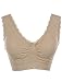 MB Trend Junior Size Seamless Sleeveless Padded Bra Crop Bralette with Lace Trim