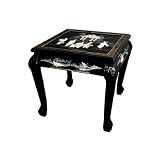 Chinese Claw Foot End Table Color: Black