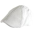 Summer Linen Duck Bill Curved Ivy Cabby Hat White Large Extra Large