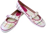 Coach Margot Signature Ivory Tattersall Flats New