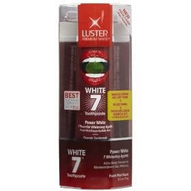 Luster Toothpaste, White 7, Fresh Mint Flavor 2.6 oz (74 g)