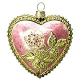 Jay Strongwater Heart Glass Ornament
