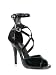 Black Open Toe Criss Cross High Heel Sandal - 7