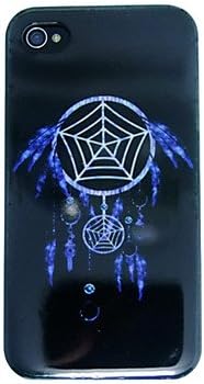 Spider Web and Feathers Pattern Back Case for iPhone 4/4S