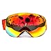 COPOZZ Snowmobile Snowboard Skate Bikeboard Ski Goggles with Detachable Wide Vision Double Lens Anti-fog Extra-large Spherical Lens Snow Multicolor Professional Mountain Climbing Gear Helmet Compatible Unisex