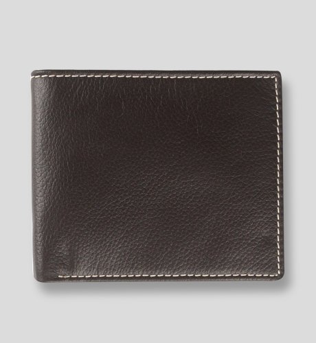Pure Leather Contrast Stitch Hip Wallet