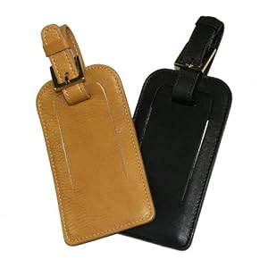 Calfskin Leather Luggage Tag
