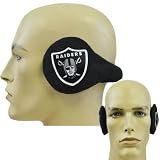 NFL Reebok Oakland Raiders Winter Fleece Black White Wrap Ear Warmers Grip Muffs