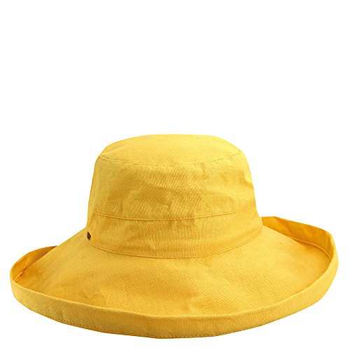 Scala Women's Cotton Big Brim Hat, Banana, One Size