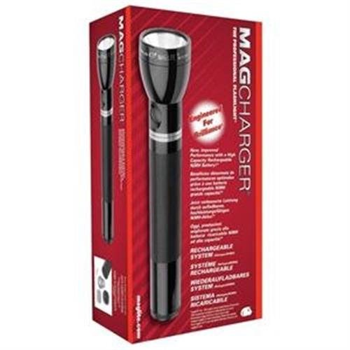 MAGLITE RE7019 Heavy Duty Rechargeable Flashlight System Black