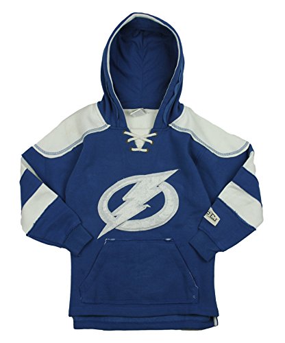 NHL Tampa Bay Lightning Big Boys Youth Vintage Pullover Fleece Hoodie - Blue