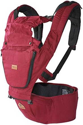 Baby Carrier Wrap slings Soft Carrier Baby with Hip Seat Breathable Multifunctional Front Facing Baby Carrier Infant Comfortable Sling Backpack Pouch Wrap Baby Kangaroo (Red)
