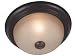 Kenroy Home 80365COCO Triomphe One-Light Flush Mount With 9-Inch Amber Scavo Glass Shade - Incandescent, Cocoa