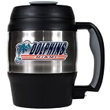 NFL Miami Dolphins 52-Ounce Stainless Steel Macho Travel Mug with Bottle Opener
