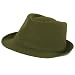 COTTON PIQUE FEDORA TRILBY HAT STINGY BRIM DARK OLIVE - LARGE / EXTRA LARGE