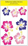 Hibiscus Reflective Safety Stickers