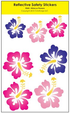 Hibiscus Reflective Safety Stickers