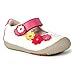 Momo Baby Girls First Walker/Toddler Flower Power Mary Jane Leather Shoes