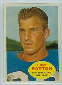 1960 Topps FB 79 Jim Patton Giants Excellent