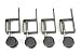 MSI SS-CSS Sturdy-Step Spring-Loaded Casters Set (4 wheel set)