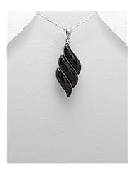 Onyx Pendant Necklace In 92.5 Sterling Silver