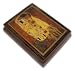 Abstract Romantic Couple Theme Inlaid Small Ercolano Music Box (Lovely Hula Hands (SWISS))