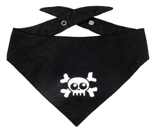 HALSTUCH TOTENKOPF 25 – 35CM, SCHWARZ