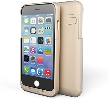 Livioo Iphone6 External Protective charger case(4.7inch) Case shell three colors/ Iphone6 Battery Case with Built-in Kickstand/ large capacity rechargeable batteries-3200mah- Verified by FCC/CE/ROHS (Iphone6 Certified, Fits All Versions of Iphone6- Lightning Connector Output, Micro USB Input) [100% Compatible with Iphone6, Strengthened Micro USB Input
