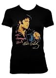 Elvis Presley Neon Lights Womens T-shirt, Officially Licensed Women's Elvis Presley Signature Shirts