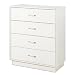 Youth Contemporary White Finish 4-Drawer Storage Chest