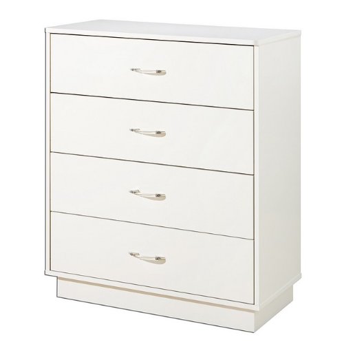 Youth Contemporary White Finish 4-Drawer Storage Chest