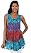 Sakkas Ombre Floral Tie Dye Flared Hem Sleeveless Tunic Blouse