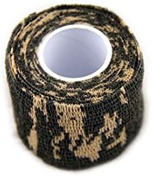 I0RMAN Original Military Self-adhesive Camo Stretch Bandage 5cm x 4.5m Tactical Multi-function Camouflage Form Protective Wrap Tape for Hunting Camping Hiking or other Outdoor Activities (ACU Camo)