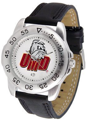 Minnesota-Duluth Bulldogs Suntime Mens Sports Watch w/ Leather Band - NCAA College Athletics